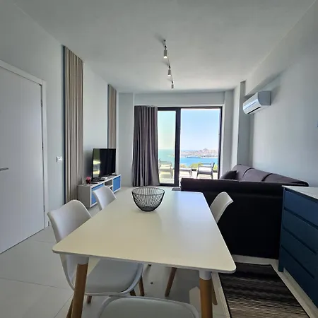 Blue Horizon And Seaside Serenity