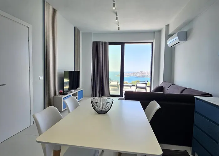 Blue Horizon And Seaside Serenity